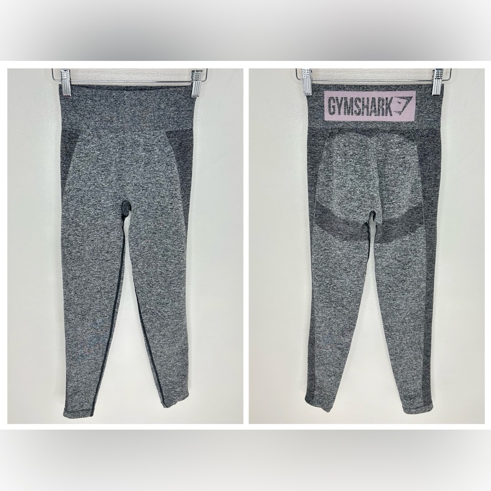 Gymshark Seamless Booty Boost Leggings Womens Gray Athleisure *No Tag 22" Waist‎
